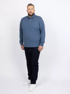 Polo Bleu Manches Longues Tommy Hilfiger Grande Taille bleu homme grande taille - Capelstore