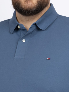 Polo Bleu Manches Longues Tommy Hilfiger Grande Taille bleu homme grande taille - Capelstore