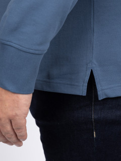 Polo Bleu Manches Longues Tommy Hilfiger Grande Taille bleu homme grande taille - Capelstore