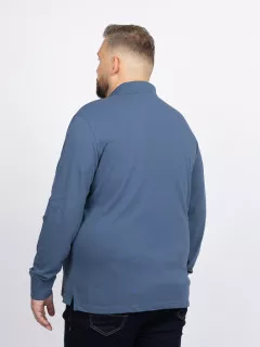 Polo Bleu Manches Longues Tommy Hilfiger Grande Taille bleu homme grande taille - Capelstore