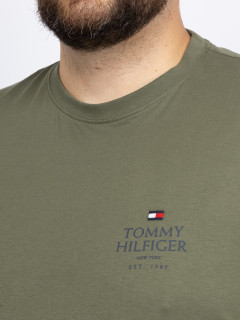 Tee-shirt Logo Brode Tommy Hilfiger Grande Taille kaki homme grande taille - Capelstore