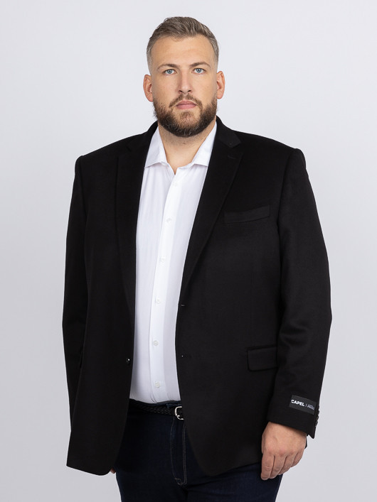 Veste Cachemire Noire Capel Grande Taille  homme grande taille - Capelstore