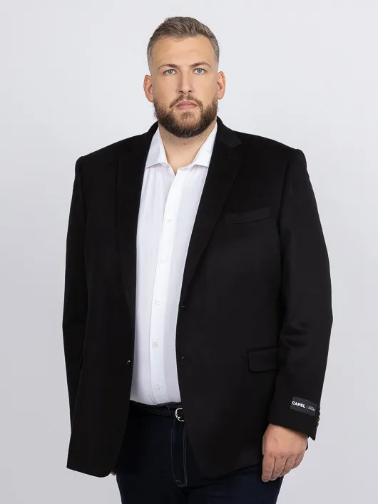 Veste Cachemire Noire Capel Grande Taille  homme grande taille - Capelstore