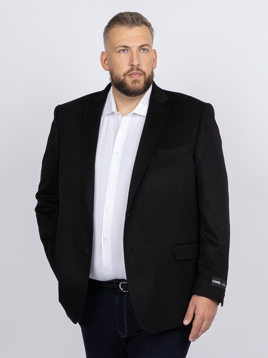 Veste Cachemire Noire Capel Grande Taille  homme grande taille - Capelstore