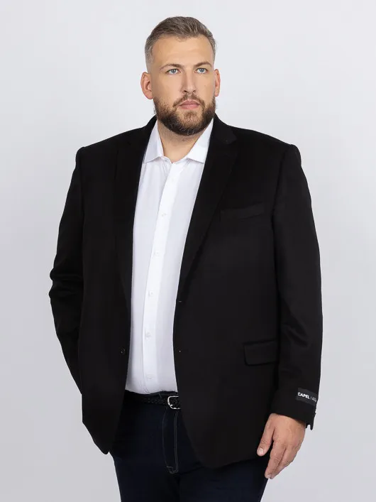 Veste Cachemire Noire Capel Grande Taille  homme grande taille - Capelstore