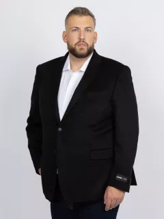 Veste Cachemire Noire Capel Grande Taille  homme grande taille - Capelstore