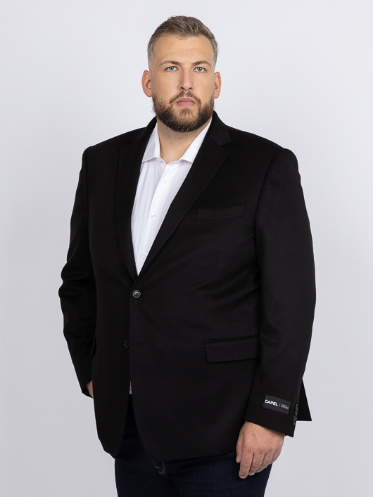 Veste Cachemire Noire Capel Grande Taille  homme grande taille - Capelstore
