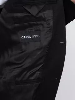 Veste Cachemire Noire Capel Grande Taille  homme grande taille - Capelstore