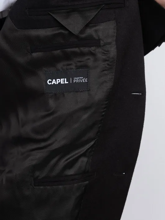 Veste Cachemire Noire Capel Grande Taille  homme grande taille - Capelstore