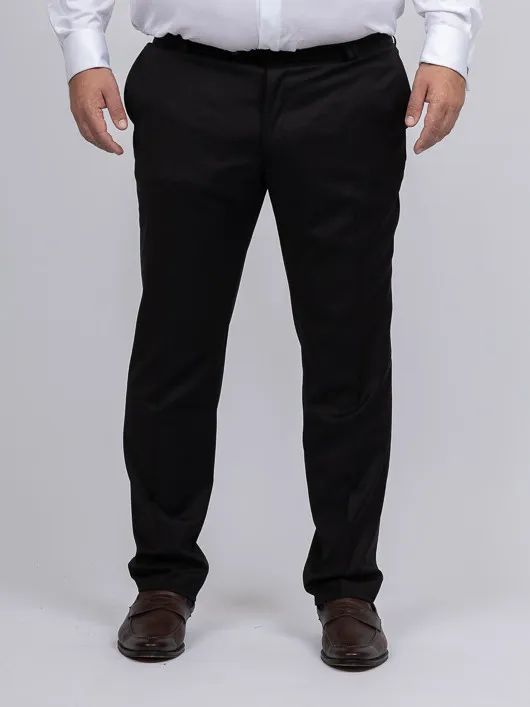 Pantalon De Ville Noir Gabin Capel Grande Taille noir homme grande taille - Capelstore