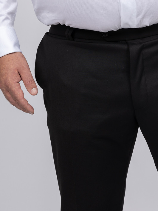 Pantalon De Ville Noir Gabin Capel Grande Taille noir homme grande taille - Capelstore