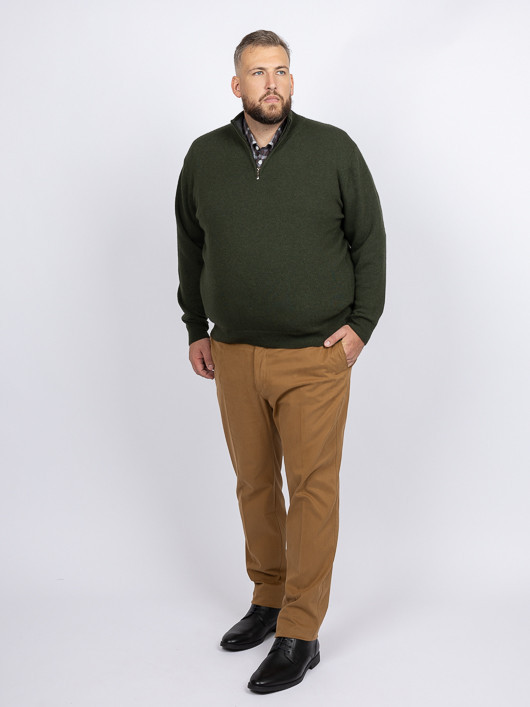 Pull Lino Camionneur Vert Capel Grande Taille  homme grande taille - Capelstore