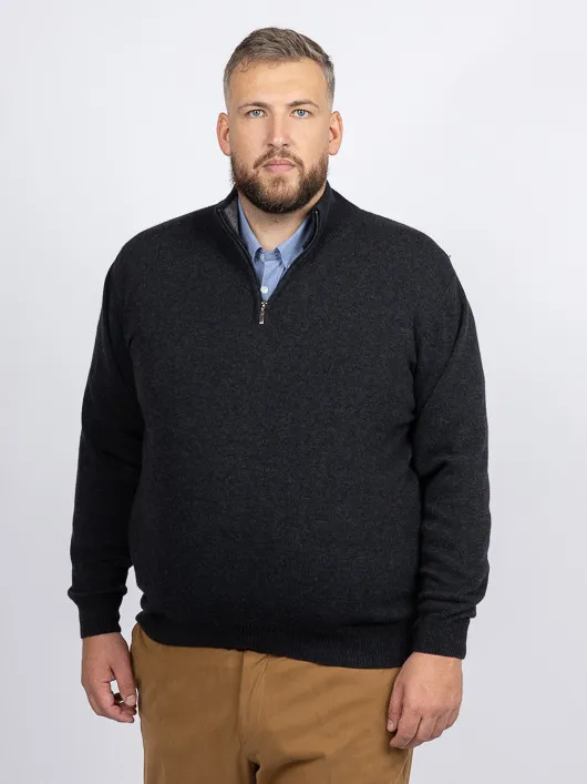 Pull Lino Camionneur Capel Grande Taille anthracite homme grande taille - Capelstore
