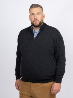 Pull Lino Camionneur Capel Grande Taille anthracite homme grande taille - Capelstore