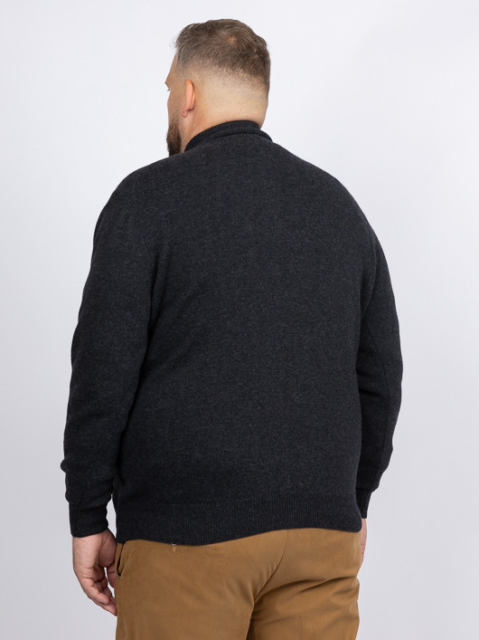 Pull Lino Camionneur Capel Grande Taille anthracite homme grande taille - Capelstore
