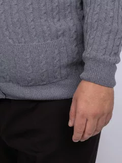 Cardigan Giacomo Gris Torsades Capel Grande Taille gris homme grande taille - Capelstore