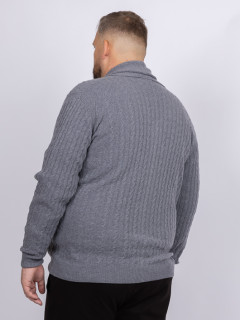 Cardigan Giacomo Gris Torsades Capel Grande Taille gris homme grande taille - Capelstore