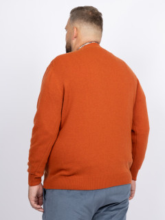 Pull Como Col V Orange Capel Grande Taille orange brule homme grande taille - Capelstore