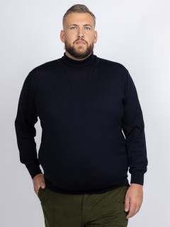 Pull Merinos Pietro Col Roule Capel Grande Taille marine homme grande taille - Capelstore