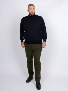 Pull Merinos Pietro Col Roule Capel Grande Taille marine homme grande taille - Capelstore