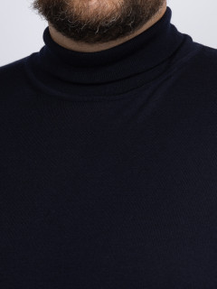 Pull Merinos Pietro Col Roule Capel Grande Taille marine homme grande taille - Capelstore