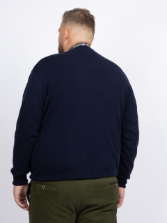 Pull Cachemire Enzo V Marine Capel Grande Taille  homme grande taille - Capelstore