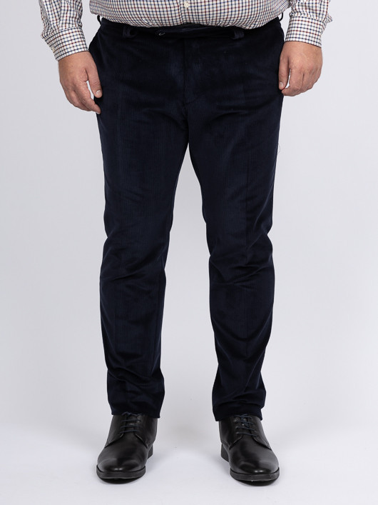 Pantalon Grant Velours Marine Capel Grande Taille  homme grande taille - Capelstore