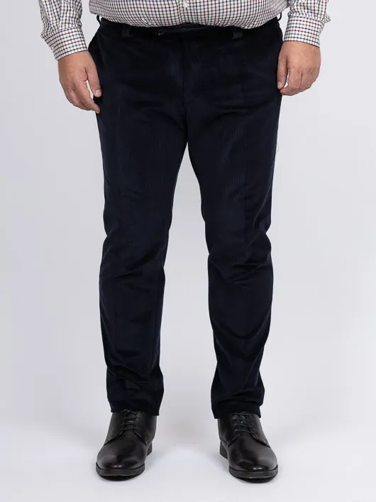 Pantalon Grant Velours Marine Capel Grande Taille  homme grande taille - Capelstore