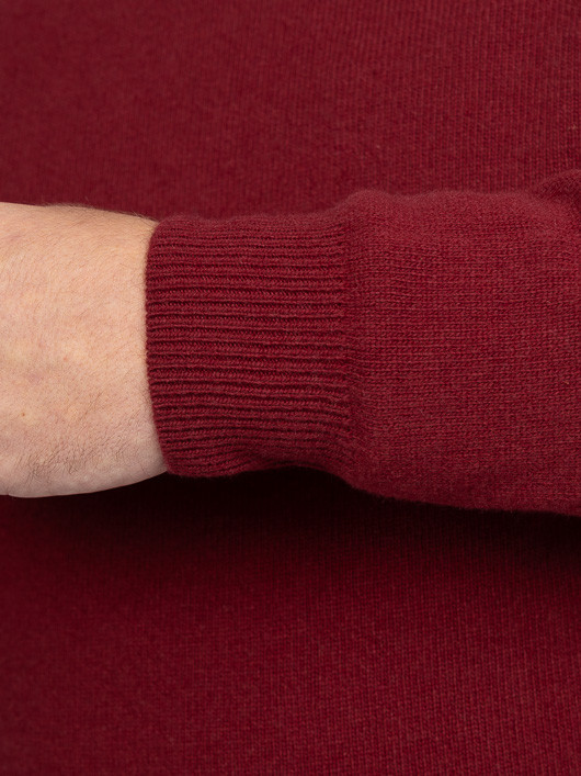 Pull Luca Col Rond Lambswool Capel Grande Taille rouge carmin homme grande taille - Capelstore