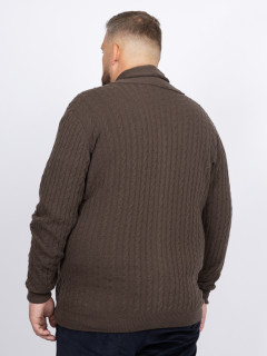 Cardigan Giacomo Torsades Capel Grande Taille marron vison homme grande taille - Capelstore