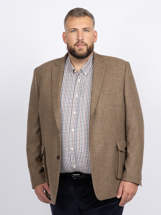 Veste Nattee Marron Glace Capel Grande Taille marron homme grande taille - Capelstore