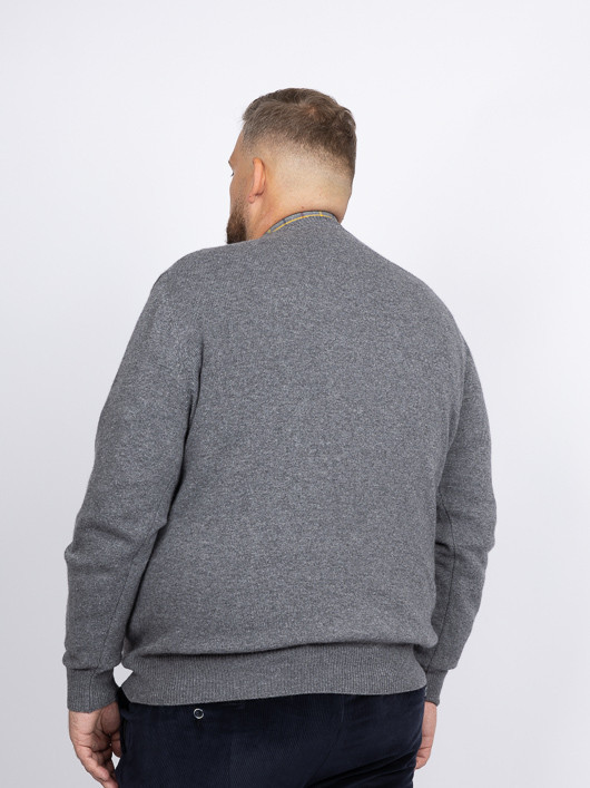Pull Como Col V Anthracite Capel Grande Taille anthracite homme grande taille - Capelstore