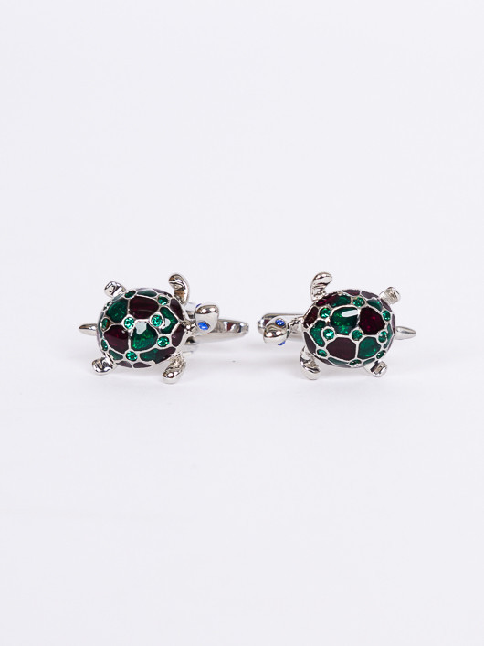 Boutons De Manchette Tortue Capel col.argent/vert homme grande taille - Capelstore