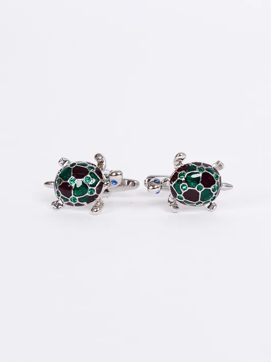 Boutons De Manchette Tortue Capel col.argent/vert homme grande taille - Capelstore