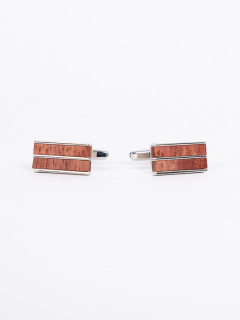 Boutons Manchette Facon Bois Capel col.argent/marron homme grande taille - Capelstore