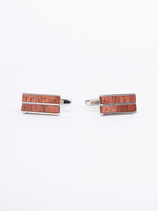 Boutons Manchette Facon Bois Capel col.argent/marron homme grande taille - Capelstore