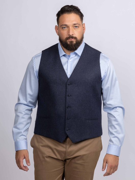 Gilet Chevrons Marine Capel Grande Taille marine homme grande taille - Capelstore