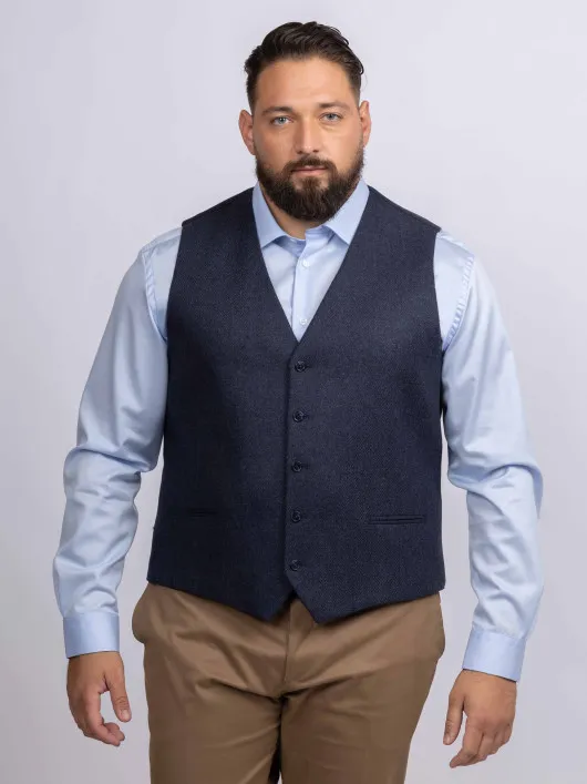 Gilet Chevrons Marine Capel Grande Taille marine homme grande taille - Capelstore