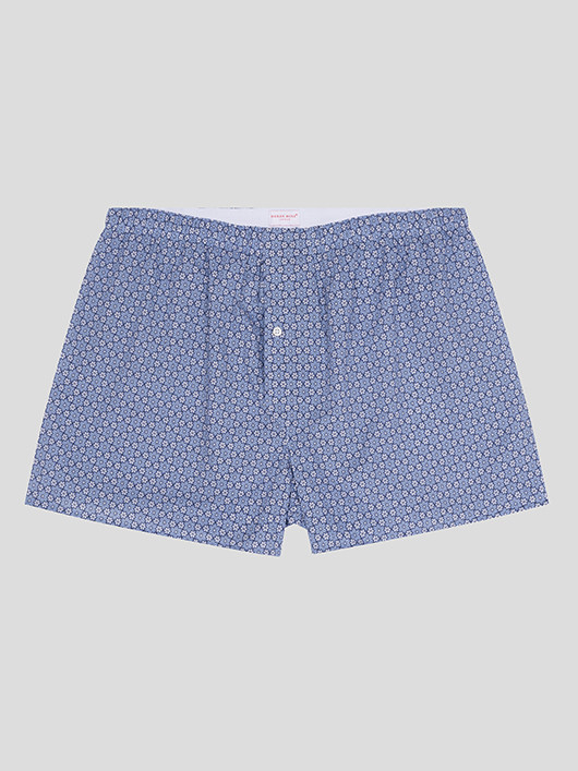 Calecon Fleurs Stylisees Derek Rose Grande Taille bleu homme grande taille - Capelstore