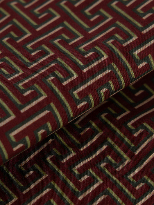 Calecon Motifs Geometriques Derke Rose Grande Taille bordeaux/beige/vert homme grande taille - Capelstore