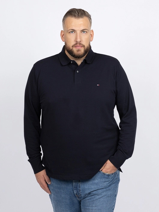 Polo Marine Manches Longues Tommy Hilfiger Grande Taille marine homme grande taille - Capelstore