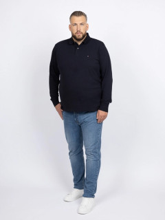 Polo Marine Manches Longues Tommy Hilfiger Grande Taille marine homme grande taille - Capelstore