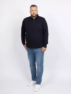 Polo Marine Manches Longues Tommy Hilfiger Grande Taille marine homme grande taille - Capelstore