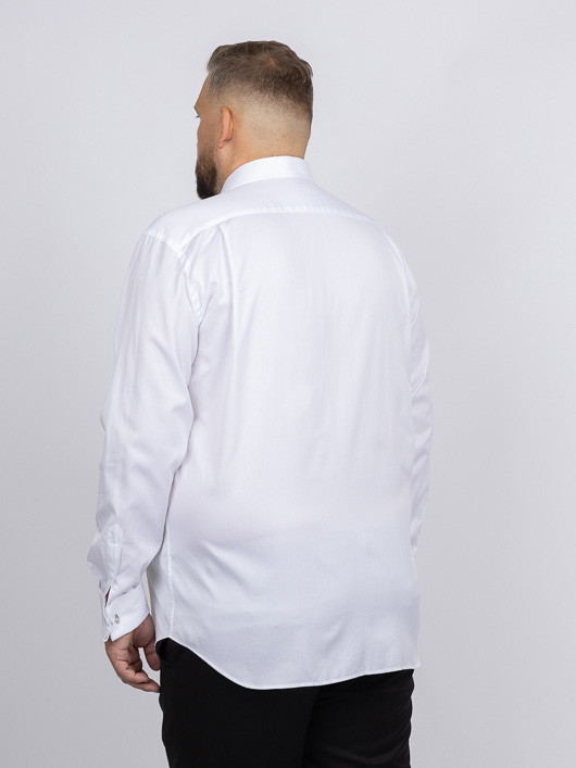 Chemise Double Retors Cannes Capel Grande Taille blanc homme grande taille - Capelstore