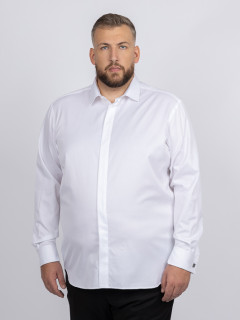 Chemise Double Retors Cannes Capel Grande Taille blanc homme grande taille - Capelstore