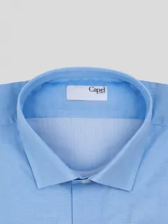 Chemise 100% coton dobby ciel homme grande taille | Capel