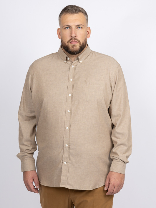 Chemise Ralph Beige Capel Grande Taille beige homme grande taille - Capelstore