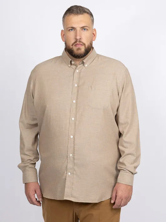 Chemise Ralph Beige Capel Grande Taille beige homme grande taille - Capelstore
