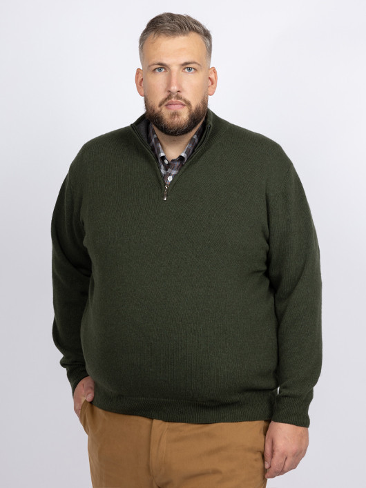 Pull Lino Camionneur Vert Capel Grande Taille  homme grande taille - Capelstore