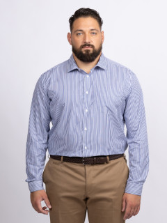 Chemise Rayee Max P/leo Capel Grande Taille blanc homme grande taille - Capelstore